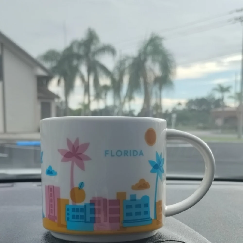 Starbucks Florida Mug - Pink, Blue, Orange - Picture 1 of 7